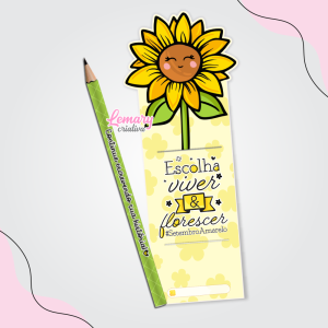 Card lápis setembro amarelo escolha viver (20 unidades)