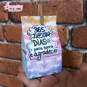 Porta Bombom Ano novo (com Mini Pregador) - 10 unidades Mod.0003