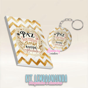 Bloquinho com Chaveiro Ano Novo Mod.0001 (10 unidades)