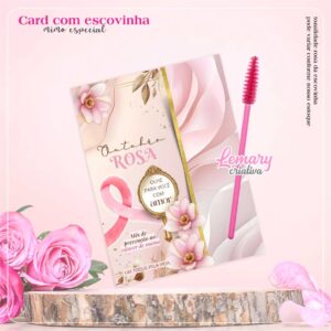 Card com escovinha Outubro rosa Mod.0001 (30 unidades)