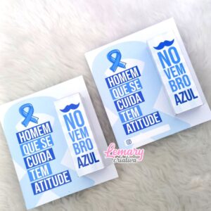 Card com Chocolate Novembro Azul Mod.0001 (15 unidades)