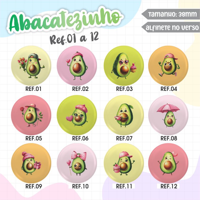 Botton Abacatezinho (Ref 001 a 012)