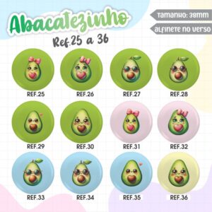 Botton Abacatezinho (Ref 025 a 036)