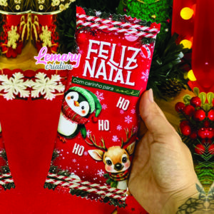 Adesivo para barra de chocolate Natal Mod.0001 (12 unidades)