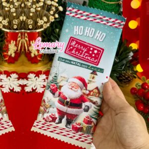 Adesivo para barra de chocolate Natal Mod.0002 (12 unidades)