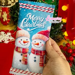 Barra de Chocolate Personalizada Natal Mod.0003 (17 unidades)