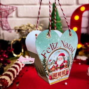 Mini Sacolinha Coração Natal Mod.0002 (20 unidades)