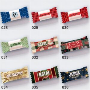 Balinha personalizada Natal (Ref 028 a 036) - 50 unidades