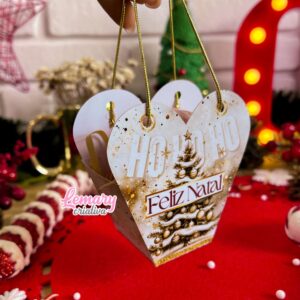 Alternative view of Mini Sacolinha Coração Natal Mod.0006 (20 unidades)