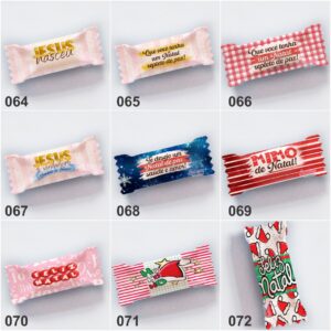Balinha personalizada Natal (Ref 064 a 072) - 50 unidades