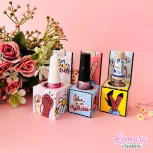 Alternative view of Porta esmalte e mini lixa Dia das mulheres Mod.0001 (20 unidades)