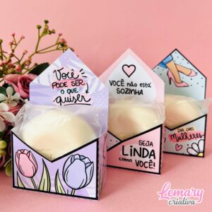 Alternative view of Caixa sabonete envelope Dia das mulheres Mod.0003 (15 unidades)
