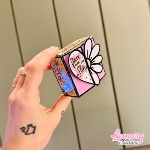 Alternative view of Mini caixinha de encaixe margarida Dia das mulheres Mod.0001 (20 unidades)