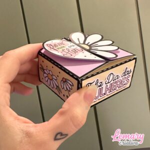 Mini caixinha de encaixe margarida Dia das mulheres Mod.0001 (20 unidades)