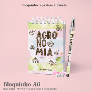 Kit Bloco Agronomia 10x15cm com caneta Mod.0006