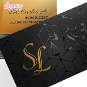 Alternative view of Cartão de visita 300g, com laminação fosca e verniz localizado, 4x4cor (1000 unidades) ZP-CVL1000