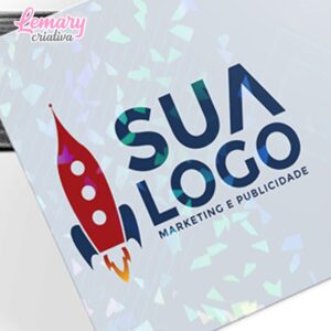 Alternative view of Cartão de visita com laminação holográfica, couchê 250g, 4x0cor (1000 unidades) ZP-CLFO1000