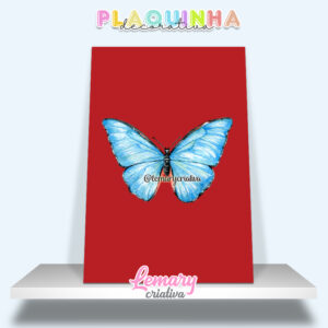 Plaquinha Decorativa MDF 19x28cm Borboleta MOD.00002