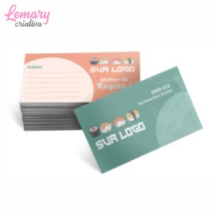 Cartão de visita sem laminação apergaminhado 240g 4x4 (100 unidades) ZP-AP240B2