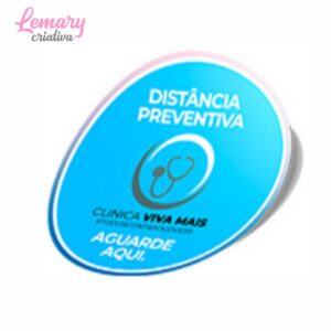 Adesivo de piso vinil branco redondo 21,5cm ZP-APCR10 (10 unidades)