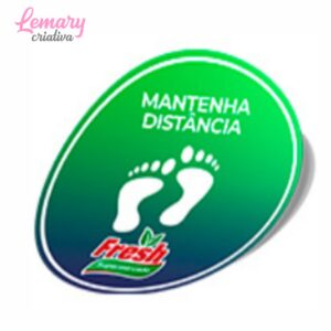 Adesivo de piso vinil branco redondo 21,5cm ZP-APCR50 (50 unidades)