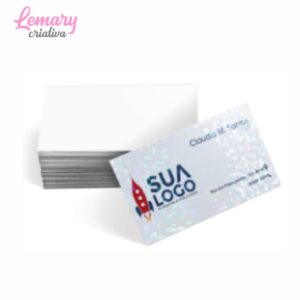 Cartão de visita com laminação holográfica, couchê 250g, 4x0cor (1000 unidades) ZP-CLFO1000