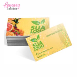 Cartão de visita com laminação holográfica, couchê 250g, 4x4cor (100 unidades) ZP-CLFO4100