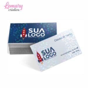 Cartão de visita com laminação holográfica, couchê 250g, 4x4cor (1000 unidades) ZP-CLFO41000