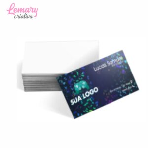 Cartão de visita com laminação holográfica, couchê 250g, 4x0cor (500 unidades) ZP-CLFO500