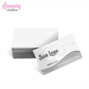 Cartão de visita sem laminação apergaminhado 240g 1x0 Preto e Branco (50 unidades) ZP-CS1X050