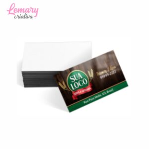 Cartão de visita couchê 250g laminação brilho frente (1000 unidades) ZP-CS4X01000