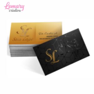 Cartão de visita 300g, com laminação fosca e verniz localizado, 4x4cor (1000 unidades) ZP-CVL1000