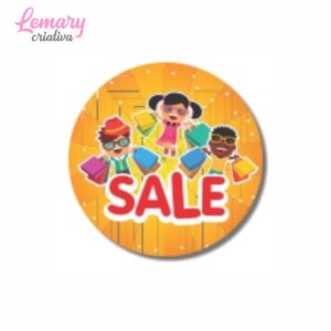 Adesivo termocolante redondo 4x4cm ZP-ETQ5CM9 (70 unidades)