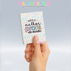 Bloquinho personalizado Dia dos professores 100fls 7x10cm Mod.003 (12 unidades)