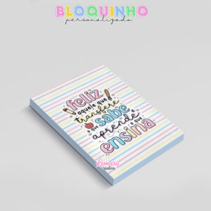 Alternative view of Bloquinho personalizado Dia dos professores 100fls 7x10cm Mod.007 (12 unidades)