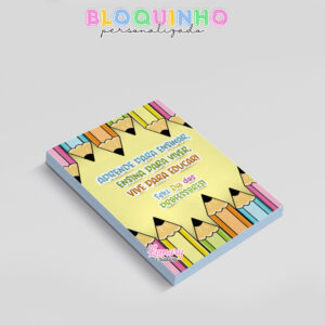 Alternative view of Bloquinho personalizado Dia dos professores 100fls 7x10cm Mod.019 (12 unidades)