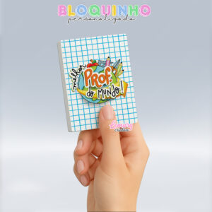 Bloquinho personalizado Dia dos professores 100fls 7x10cm Mod.020 (12 unidades)