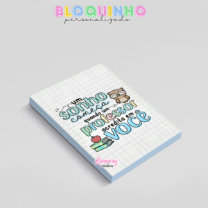 Alternative view of Bloquinho personalizado Dia dos professores 100fls 7x10cm Mod.022 (12 unidades)