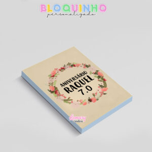 Alternative view of Bloquinho personalizado Floral 100fls 7x10cm Mod.002 (12 unidades)