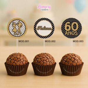 Topper para Docinhos Anos 60 (50 unidades) TP0001