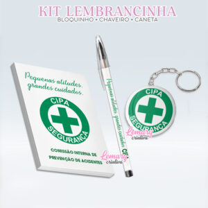 Bloquinho com Chaveiro e Caneta CIPA Mod.0002 (12 Kits)