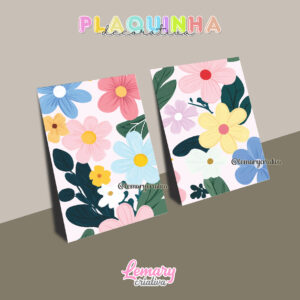 Plaquinha Decorativa MDF 19x28cm Ursinho KIT COM 2 Mod. 00003
