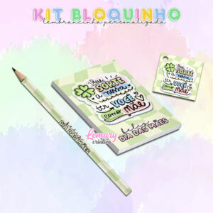 Lápis bloquinho e tag Dia das mães DDM008 / 10 KITS