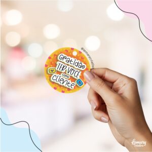 TAG Gratidão ter você como cliente MOD002-C001 (50unid.)