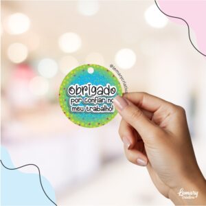 TAG Obrigado por confiar no meu trabalho MOD010-C001 (50unid.)