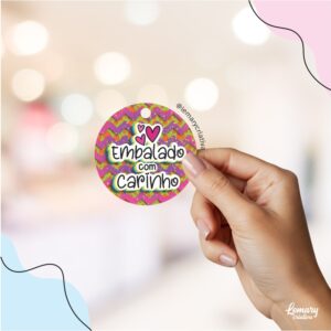 TAG Embalado com carinho MOD011-C001 (50unid.)