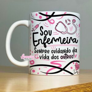 Alternative view of Caneca Profissão Enfermagem Mod.0001 Sou enfermeira