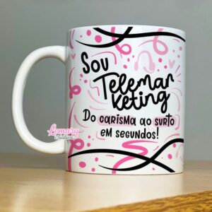 Alternative view of Caneca Profissão Telemarketing Mod.0001 Sou telemarketing
