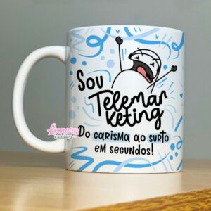 Alternative view of Caneca Profissão Telemarketing Mod.0003 Sou telemarketing