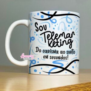 Alternative view of Caneca Profissão Telemarketing Mod.0004 Sou telemarketing